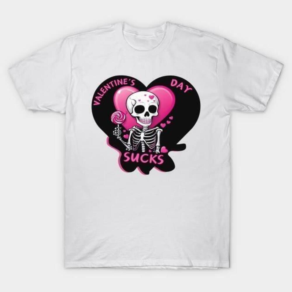 Skeleton Valentines Day Sucks Tshirt
